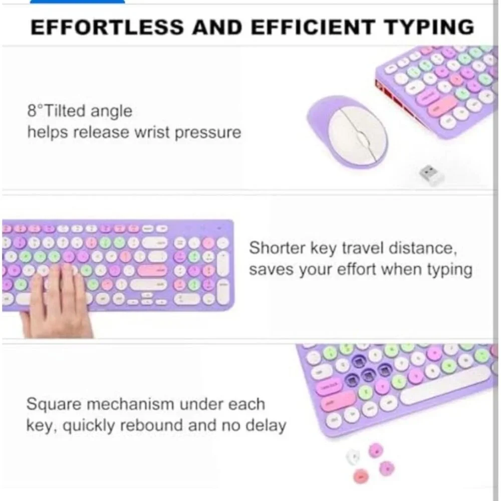2.4G Wireless Connection Plug and Play Wireless Keyboard and Mouse Combo